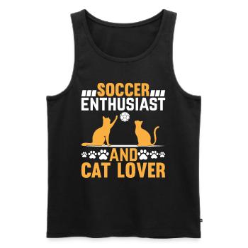 Soccer Player Cat Owner - Soccer Enthusiast And Ca - Männer Premium Bio Tank Top - Schwarz - Vorne - Michal (187cm)