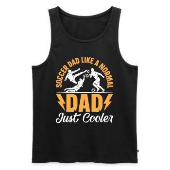 Soccer Daddy Soccer Dad Like A Normal Dad Just Coo - Débardeur bio Premium Homme - noir - Devant - AI Model Male 178 light (178cm)