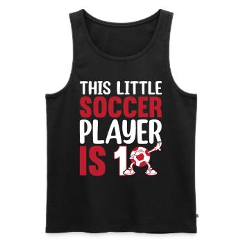 Soccer Kids 10 Birthday - This Little Soccer Playe - Männer Premium Bio Tank Top - Schwarz - Vorne - Michal (187cm)