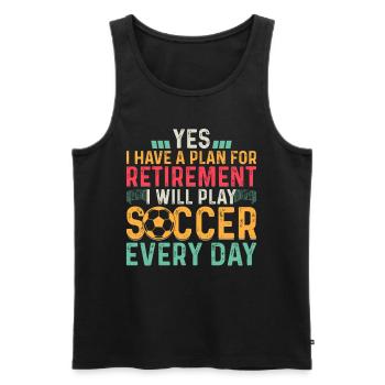 Soccer Retired Soccer Player Retirement Soccer Pla - Männer Premium Bio Tank Top - Schwarz - Vorne - AI Model Male 178 light (178cm)