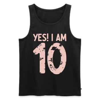 Space Astronaut Kids Birthday 10 Years Old 10th Bi - Männer Premium Bio Tank Top - Schwarz - Vorne - Michal (187cm)