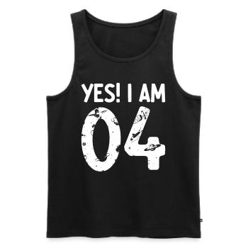 Yes! I Am 4 Years 4 Birthday Kids Space Astronaut - Men's Premium Organic Tank Top - black - Front - AI Model Male 178 light (178cm)