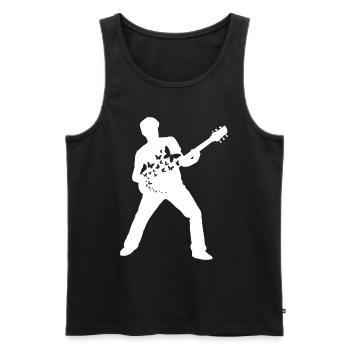 Basse Guitariste Guitare Instrument Guitariste Gui - Débardeur bio Premium Homme - noir - Devant - Michal (187cm)