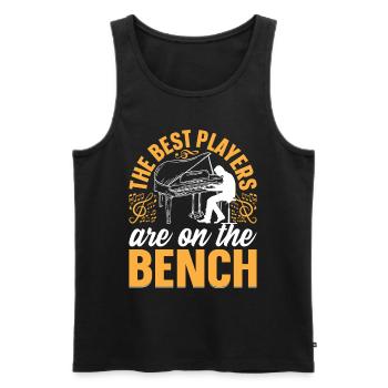 The Best Players Are On The Bench I Piano Pianist - Men's Premium Organic Tank Top - black - Front - AI Model Male 178 light (178cm)