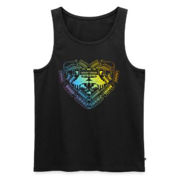 Piano Heart - Piano Keyboard Player Keyboardist Pi - Männer Premium Bio Tank Top - Schwarz - Vorne - Michal (187cm)