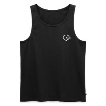 Piano Musician Piano Heart Piano Player - Pianist - Männer Premium Bio Tank Top - Schwarz - Vorne - AI Model Male 178 light (178cm)