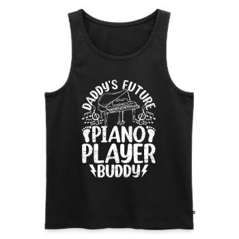 Daddy's Future Piano Player Buddy Piano Pianist Ke - Männer Premium Bio Tank Top - Schwarz - Vorne - Michal (187cm)