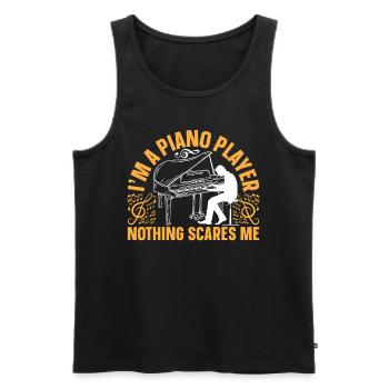 Piano Keyboard Player - I'm A Piano Player Nothing - Männer Premium Bio Tank Top - Schwarz - Vorne - Michal (187cm)