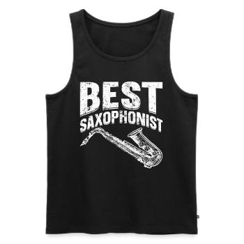 Best Saxophonist Saxophone Instrument Sax Musician - Männer Premium Bio Tank Top - Schwarz - Vorne - Michal (187cm)