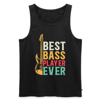 Bass Guitarist Bass Guitar Player - Best Bass Play - Männer Premium Bio Tank Top - Schwarz - Vorne - Michal (187cm)