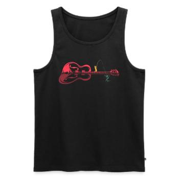Guitarist Shark Fish Shark Fishing I Funny Guitar - Men's Premium Organic Tank Top - black - Front - Michal (187cm)