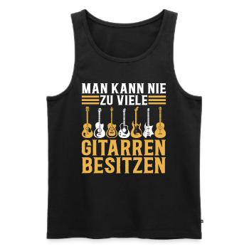Man Kann Nie Zu Viele Gitarren Besitzen - Bass Git - Männer Premium Bio Tank Top - Schwarz - Vorne - Michal (187cm)