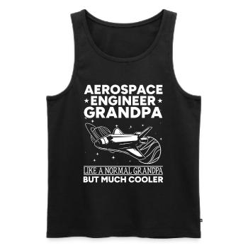 Aerospace Engineer Grandpa Space Exploration Space - Männer Premium Bio Tank Top - Schwarz - Vorne - AI Model Male 178 light (178cm)