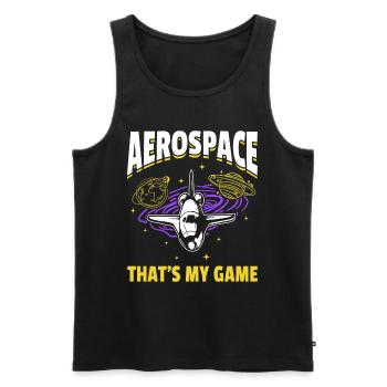 Aerospace That's My Game - Space Travel Space Ship - Männer Premium Bio Tank Top - Schwarz - Vorne - Michal (187cm)