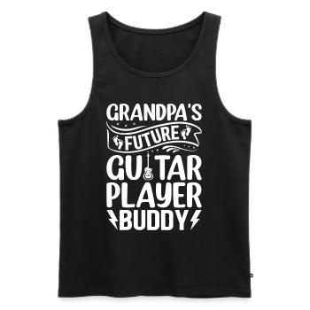 Newborn Guitarist - Grandpa's Future Guitar Player - Männer Premium Bio Tank Top - Schwarz - Vorne - Michal (187cm)