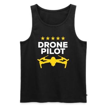 Drone Pilot Quadcopter Drone Pilot - Men's Premium Organic Tank Top - black - Front - AI Model Male 178 light (178cm)