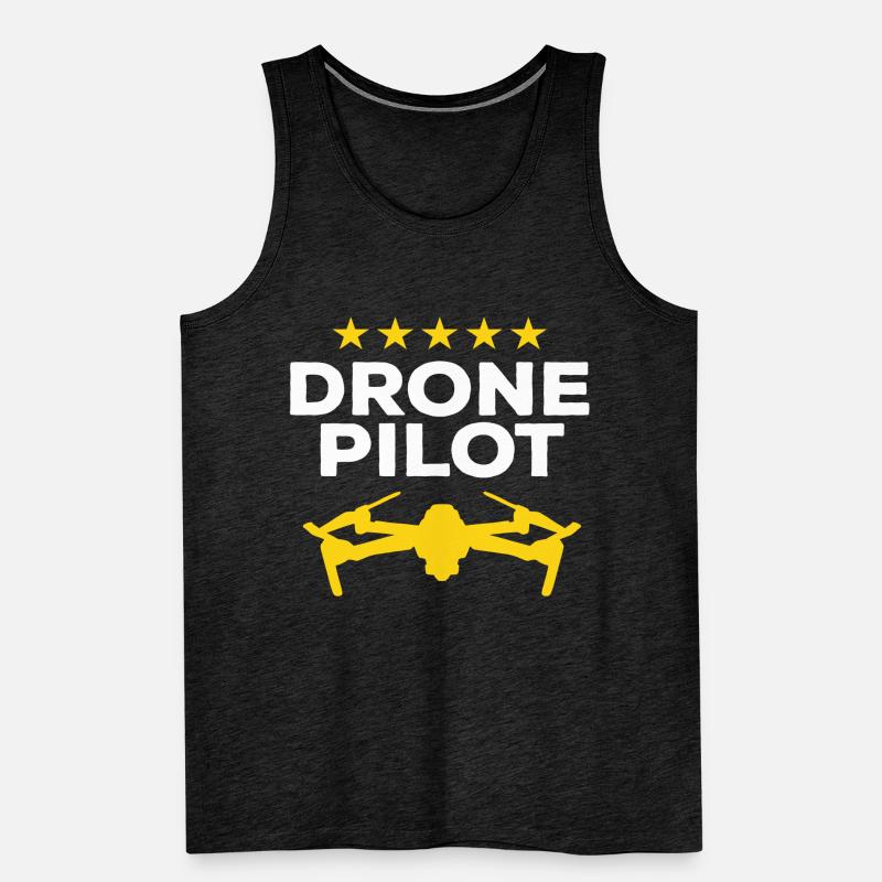Drone Pilot Multicopter Drones - Funny Drone Pilot Débardeur bio Premium Homme