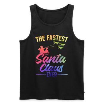 The Fastest Santa Claus Ever - Christmas Drone Pil - Men's Premium Organic Tank Top - black - Front - Michal (187cm)
