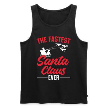 The Fastest Santa Claus Ever - Santa Claus Drone P - Männer Premium Bio Tank Top - Schwarz - Vorne - Michal (187cm)