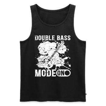 Mode Double Bass activé - Double Bass Player Double Ba - Débardeur bio Premium Homme - noir - Devant - AI Model Male 178 light (178cm)