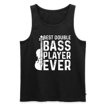 Best Double Bass Player Ever - Contrabass Double B - Männer Premium Bio Tank Top - Schwarz - Vorne - AI Model Male 178 light (178cm)