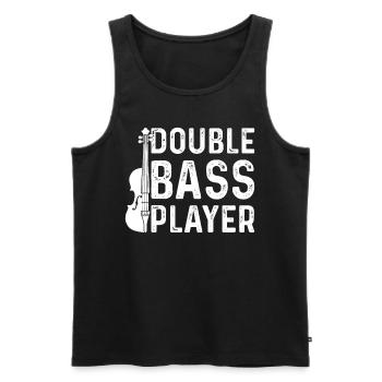 Double Bass Player - Contrabass Double Bass - Männer Premium Bio Tank Top - Schwarz - Vorne - AI Model Male 178 light (178cm)