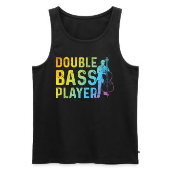 Contrabass Double Bass Player - Double Bass Player - Männer Premium Bio Tank Top - Schwarz - Vorne - AI Model Male 178 light (178cm)