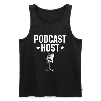 Podcast Host - Podcasting Creator Podcast Equipmen - Männer Premium Bio Tank Top - Schwarz - Vorne - Michal (187cm)