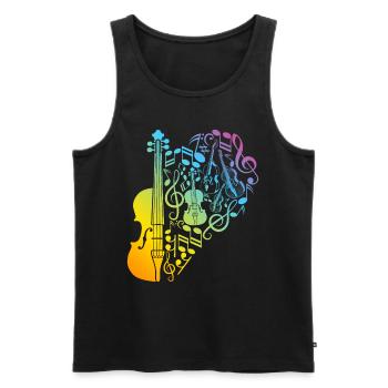 Double Bass Player Double Bassist - Double Bass In - Männer Premium Bio Tank Top - Schwarz - Vorne - AI Model Male 178 light (178cm)