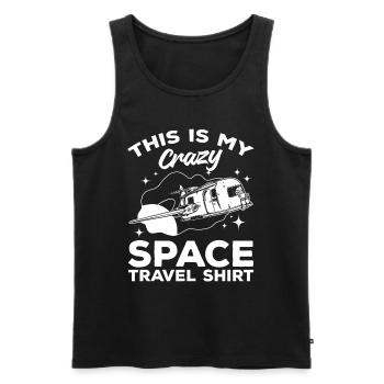 Ceci est mon astronaute fou de t-shirt de voyage spatial - Débardeur bio Premium Homme - noir - Devant - Michal (187cm)