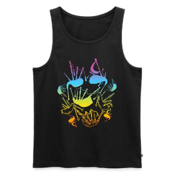 Bagpipe Musician Bagpipe Lover Bagpipe Instrument - Männer Premium Bio Tank Top - Schwarz - Vorne - AI Model Male 178 light (178cm)