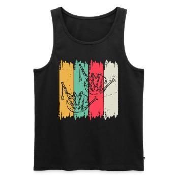 Bagpipe Instrument Bagpipe Musician Bagpiper - Männer Premium Bio Tank Top - Schwarz - Vorne - AI Model Male 178 light (178cm)