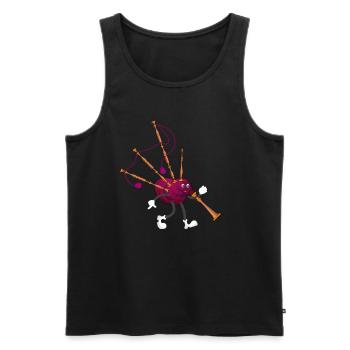 Bagpipe Musician Bagpiper - Funny Bagpipe Player - Men's Premium Organic Tank Top - black - Front - Michal (187cm)