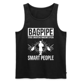 Bagpipe Player - Bagpipe The Instrument For Smart - Men's Premium Organic Tank Top - black - Front - Michal (187cm)