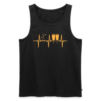 Conga Heartbeat Conga Instrument Conga Player - Men's Premium Organic Tank Top - black - Front - AI Model Male 178 light (178cm)