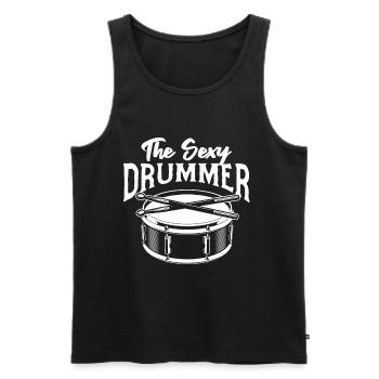 The Sexy Drummer - Drum Player Drumming Drummer Mu - Männer Premium Bio Tank Top - Schwarz - Vorne - Michal (187cm)