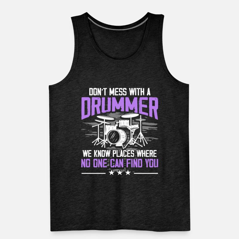 Don't Mess With A Drummer - Drum Player Drummer Männer Premium Bio Tank Top