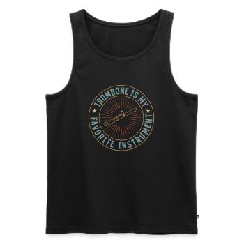 Trombone Is My Favorite Instrument Trombone Lover - Männer Premium Bio Tank Top - Schwarz - Vorne - AI Model Male 178 light (178cm)