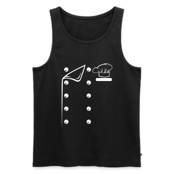Chef Costume Culinary Chef Cooks Instruments Resta - Männer Premium Bio Tank Top - Schwarz - Vorne - AI Model Male 178 light (178cm)