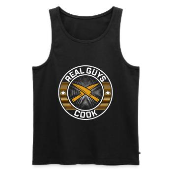 Real Guys Cook Chef Cook Tools Kitchen Knives Chef - Männer Premium Bio Tank Top - Schwarz - Vorne - AI Model Male 178 light (178cm)