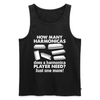 How Many Harmonicas Does A Harmonica Player Need? - Men's Premium Organic Tank Top - black - Front - Michal (187cm)