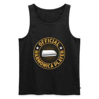 Official Harmonica Player Harmonica Music Harmonic - Männer Premium Bio Tank Top - Schwarz - Vorne - Michal (187cm)