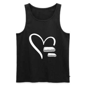 Two Harmonicas In a Heart Harmonicas Harmonicist I - Men's Premium Organic Tank Top - black - Front - Michal (187cm)