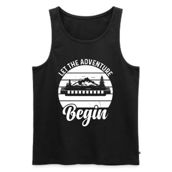 Let The Adventure Begin Harmonica Lover Harmonica - Männer Premium Bio Tank Top - Schwarz - Vorne - Michal (187cm)