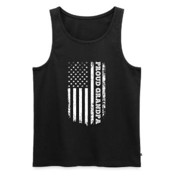 Proud Grandpa - Fathers Day USA Flag Proud Grandpa - Débardeur bio Premium Homme - noir - Devant - Michal (187cm)