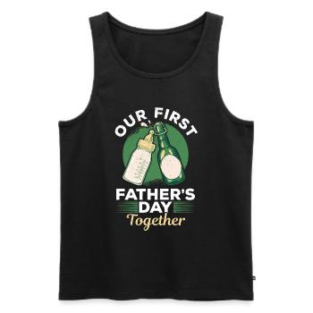 Happy Father's Day - Our First Father's Day Togeth - Men's Premium Organic Tank Top - black - Front - Michal (187cm)