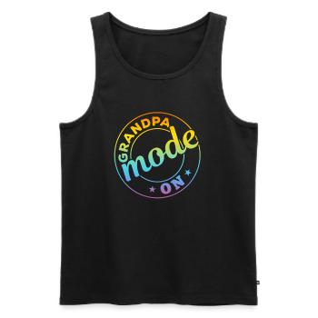 Funny Grandpa Father's Day Ideas - Grandpa Mode On - Men's Premium Organic Tank Top - black - Front - AI Model Male 178 light (178cm)