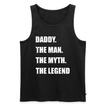 Papa. L’homme. Le mythe. La légende - Father’s Da - Débardeur bio Premium Homme - noir - Devant - AI Model Male 178 light (178cm)