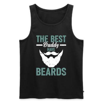 Daddy Fathers Day - The Best Daddy Have Beards - Men's Premium Organic Tank Top - black - Front - AI Model Male 178 light (178cm)