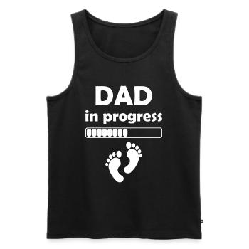 Dad In Progress - Daddy to be First Fathers Day - Men's Premium Organic Tank Top - black - Front - AI Model Male 178 light (178cm)